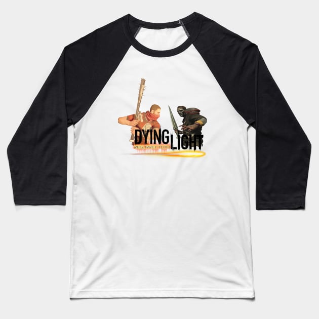 Dying Light Resurrection: WolfpackStudios T-Shirt - Rose v. Cannibal Baseball T-Shirt by WolfpackStudios